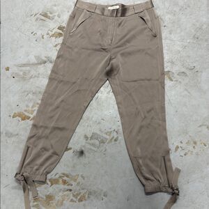 HALSTON Heritage Tan Chinos Classic Fit - NWOT - Silky Jogger Pants - Size 8